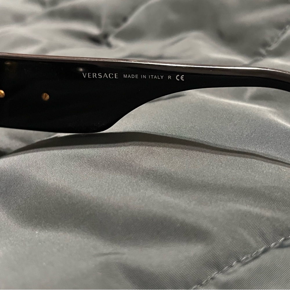 Versace Sunglasses with Black and Gold Design - Picture 4 of 7